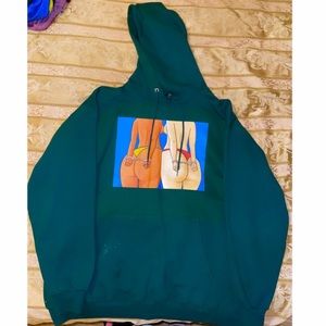 Green hoodie